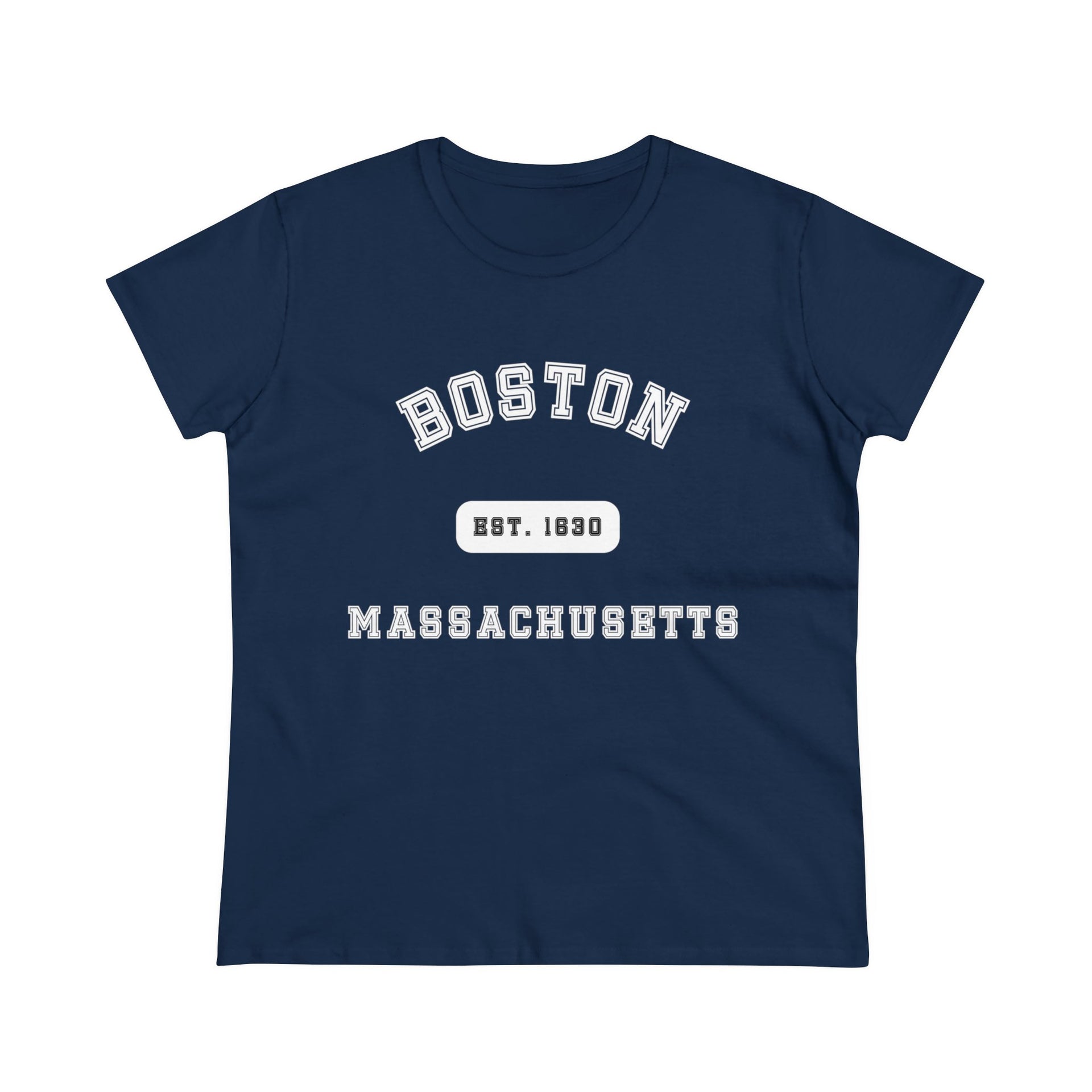 Boston Massachusetts Women's Midweight Cotton Tee