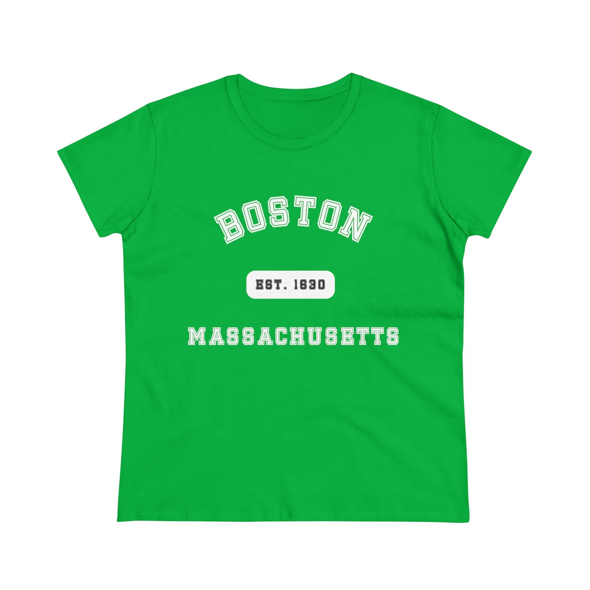 Boston Massachusetts Women's Midweight Cotton Tee