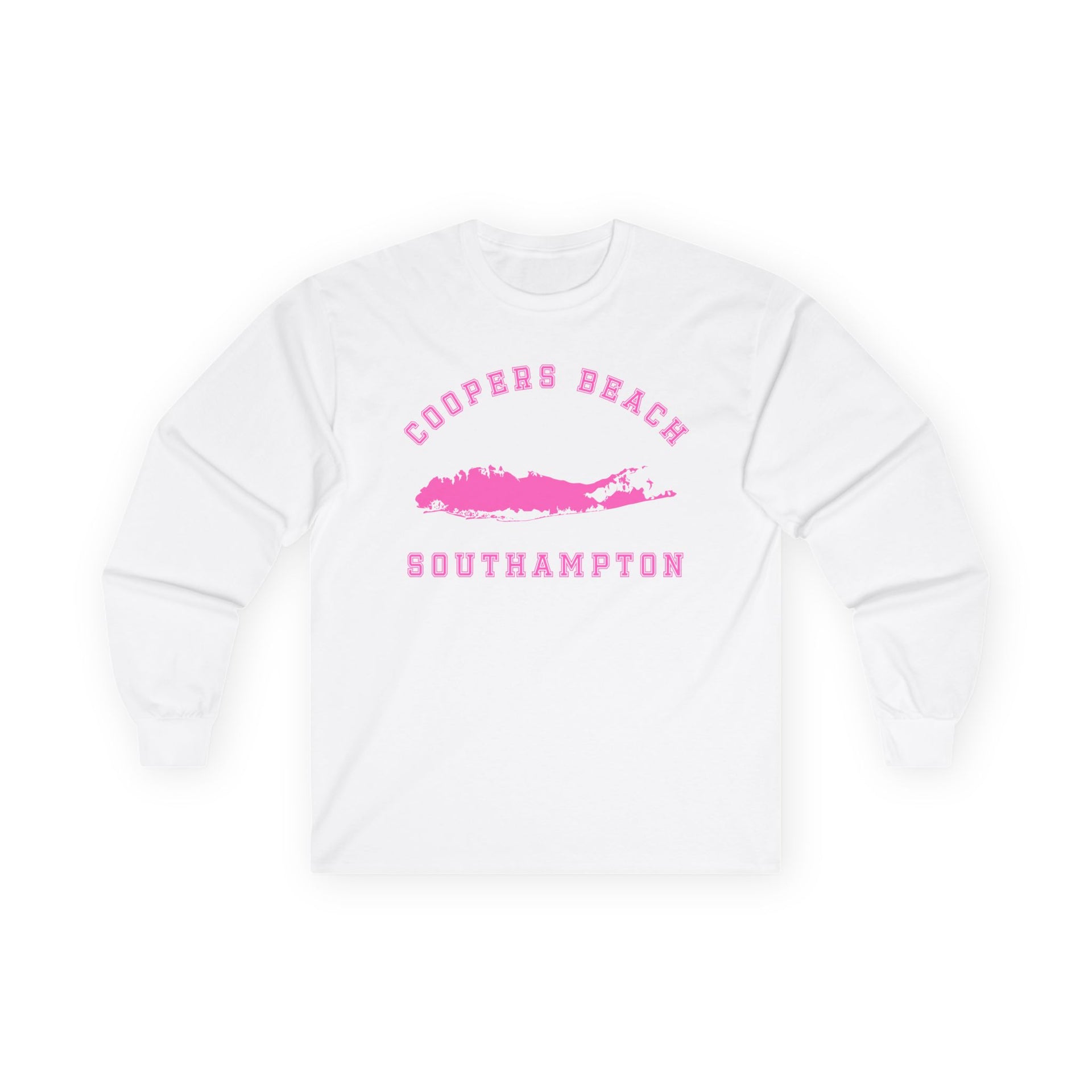 Coopers Beach Southampton Map Ultra Cotton Long Sleeve Tee