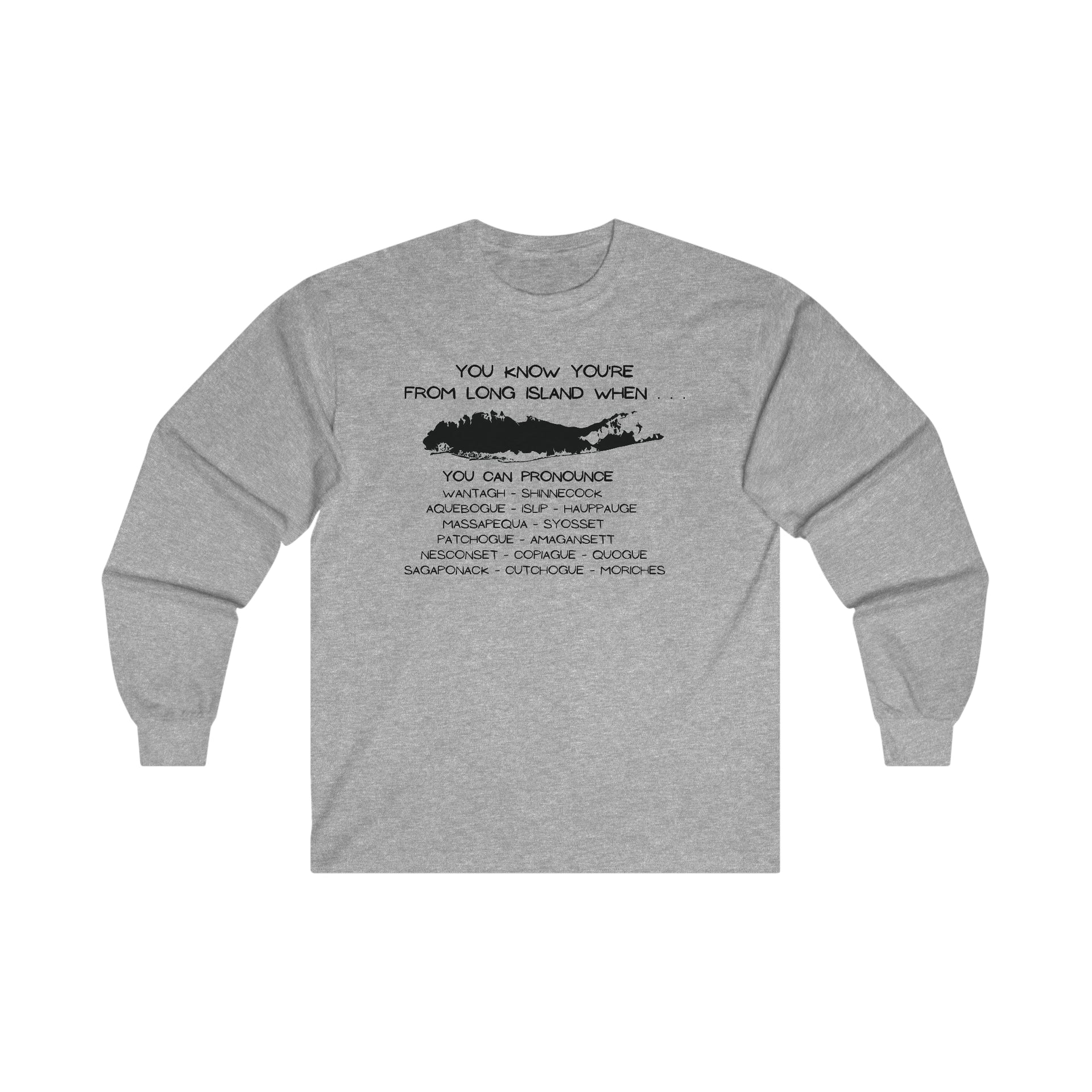 Long Island Town Names Ultra Cotton Long Sleeve Tee