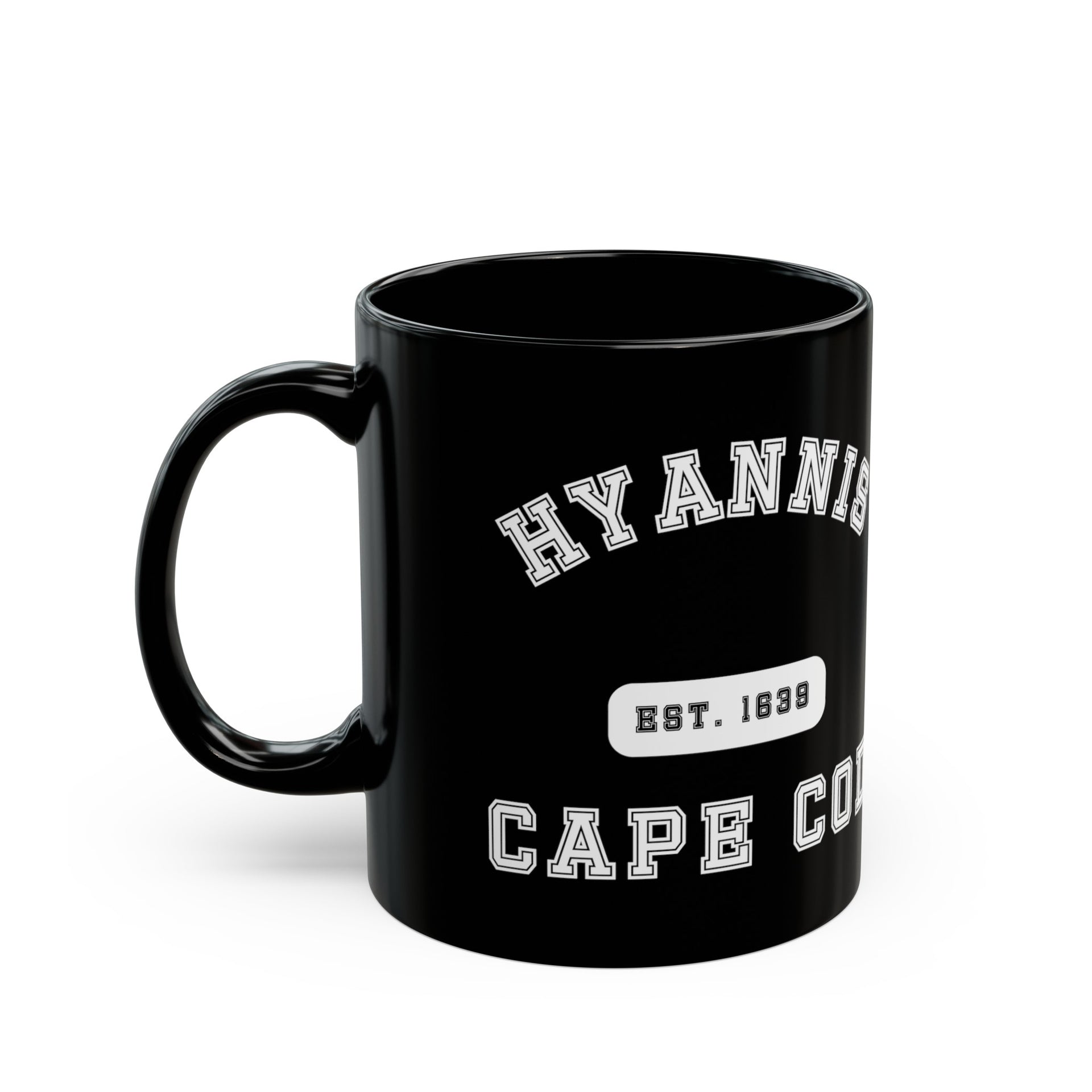 Hyannis Cape Cod Est. 1639 Black Mug