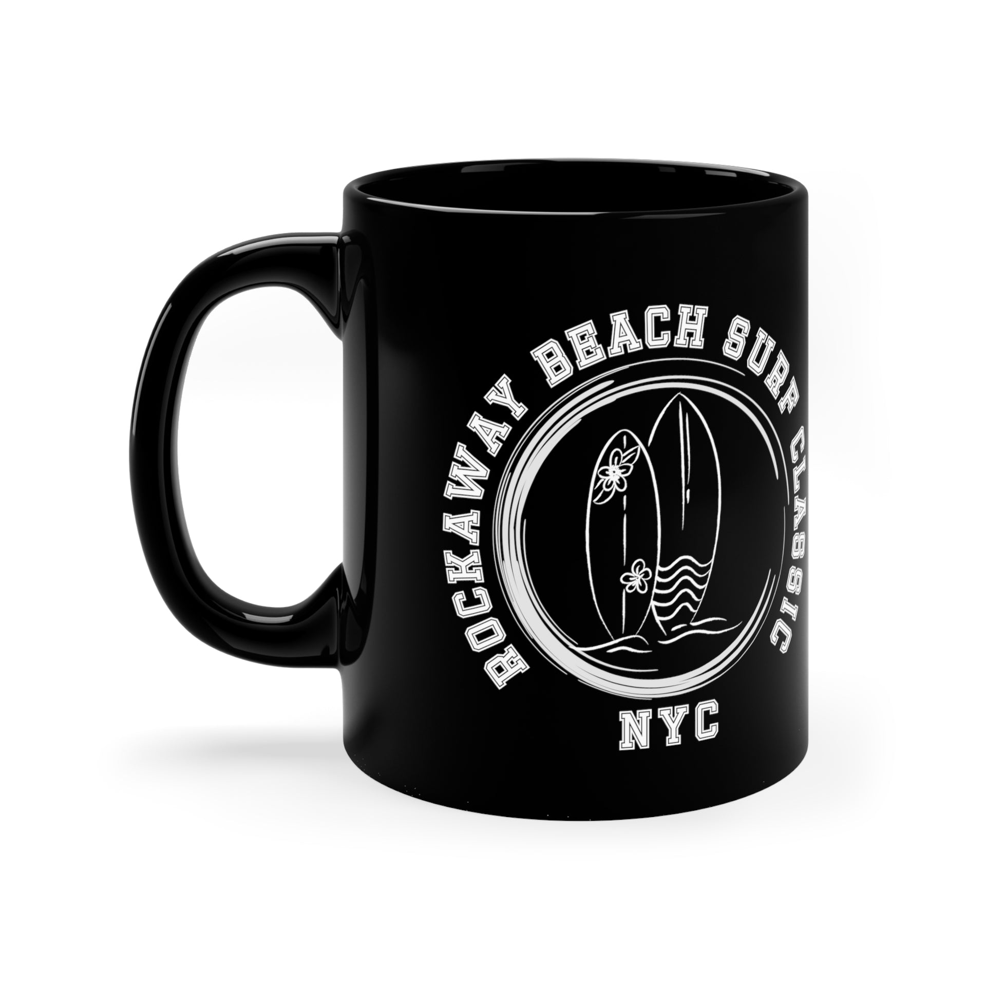 Rockaway Beach Surf Classic NYC 11oz Black Mug