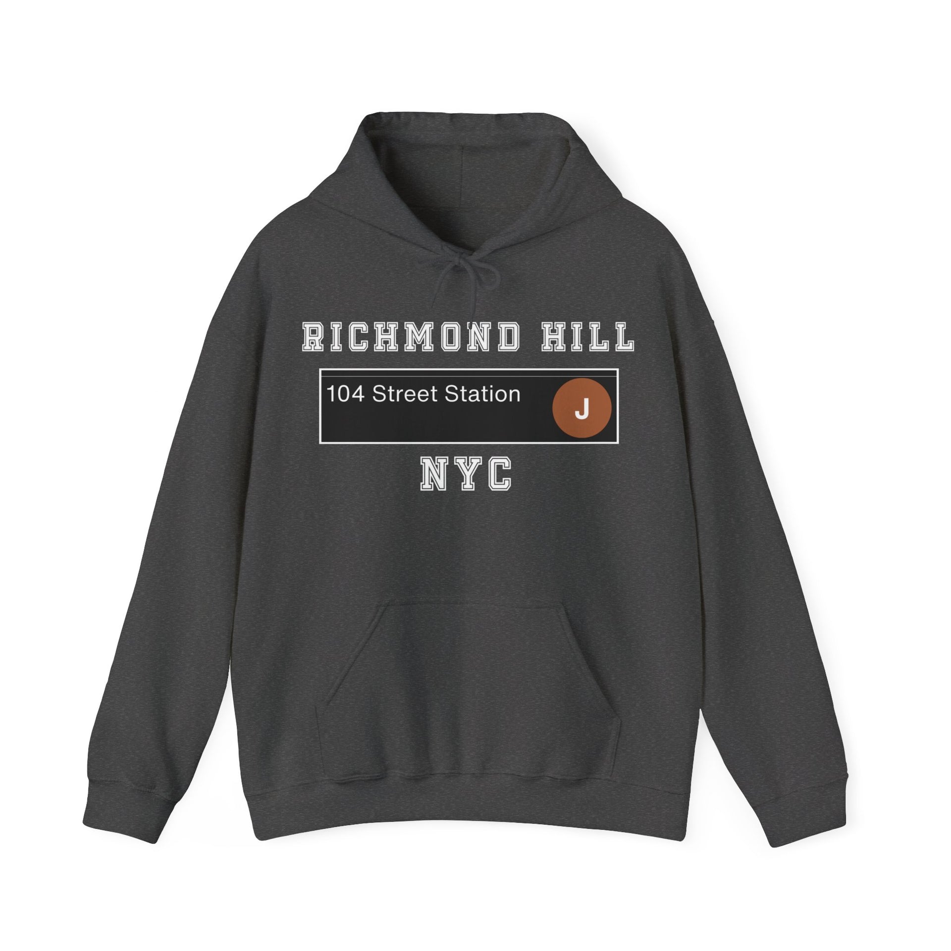 Richmond Hill J Train 104 Street Unisex Heavy Blend™ Hooded Sweatshirt