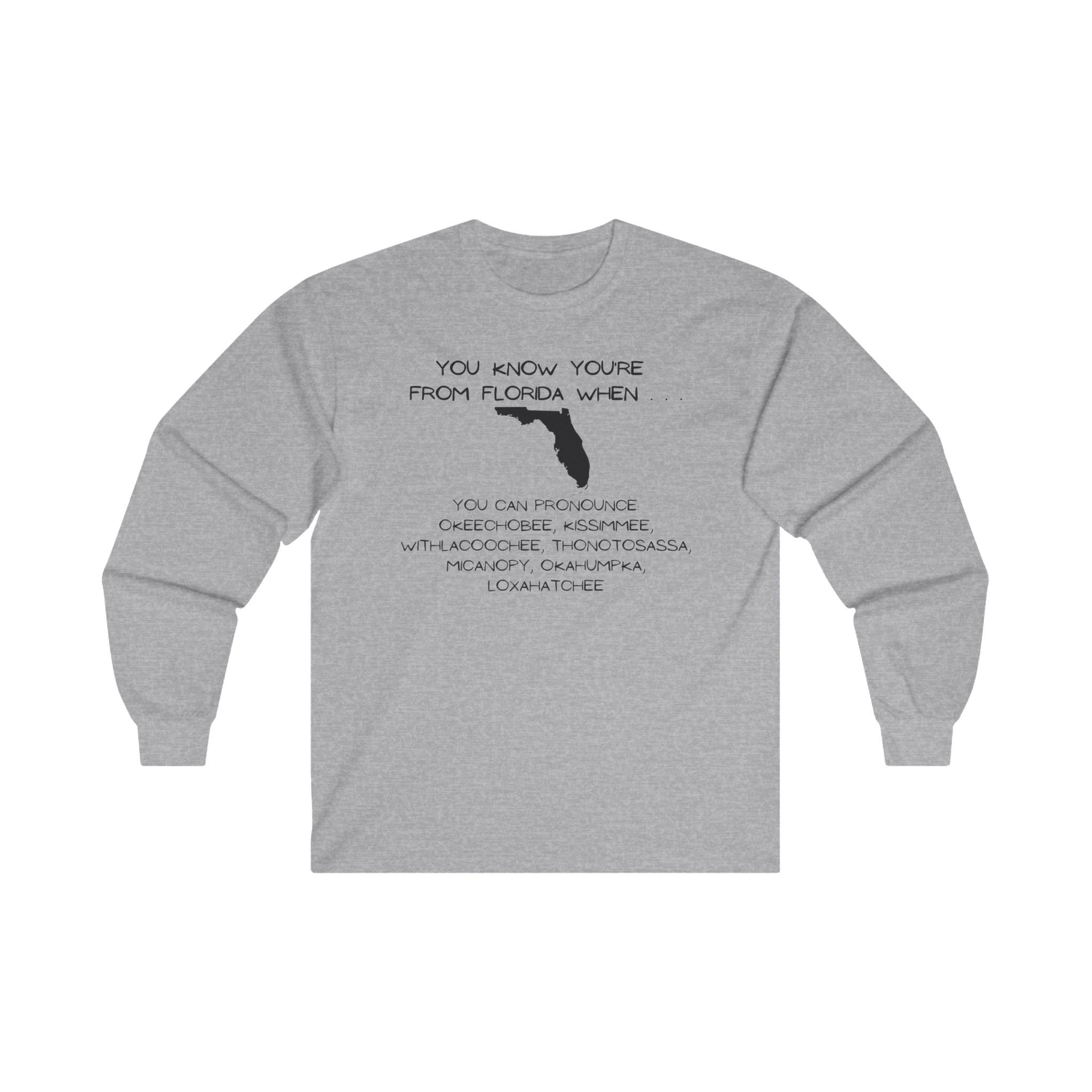 Florida City Names Ultra Cotton Long Sleeve Tee