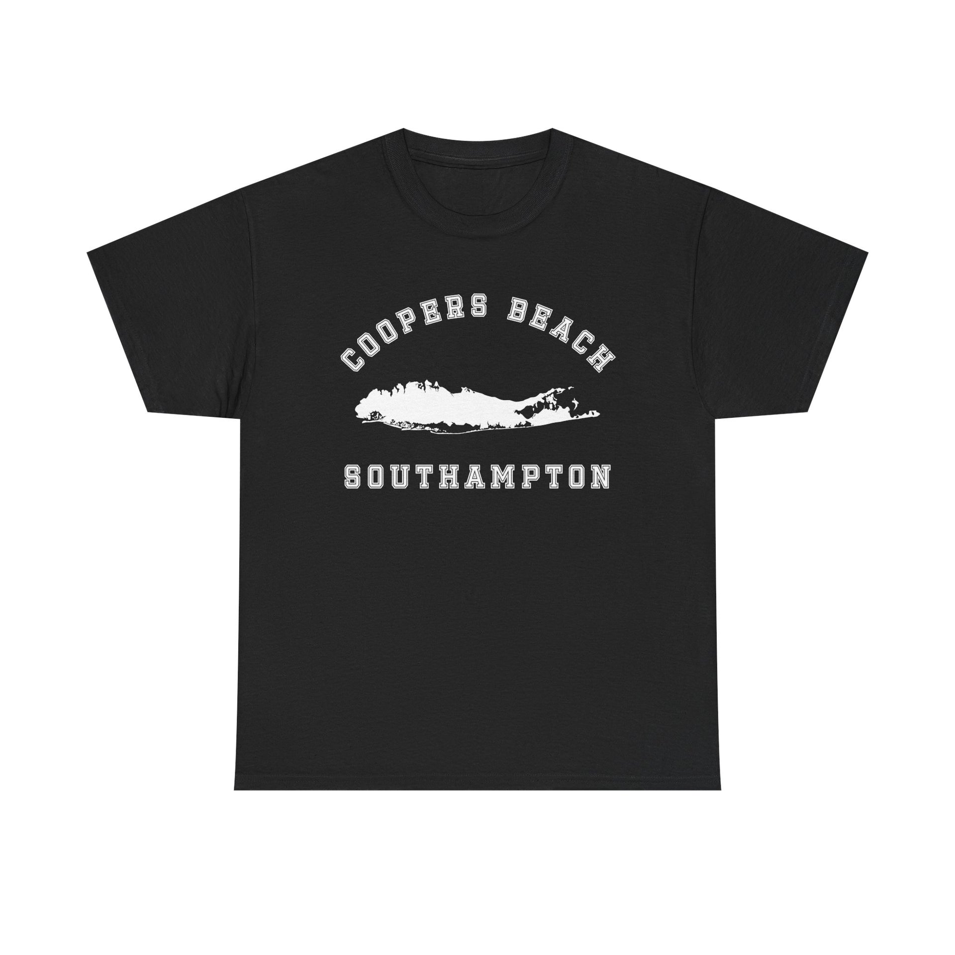 Coopers Beach Southampton Map Unisex Cotton Tee