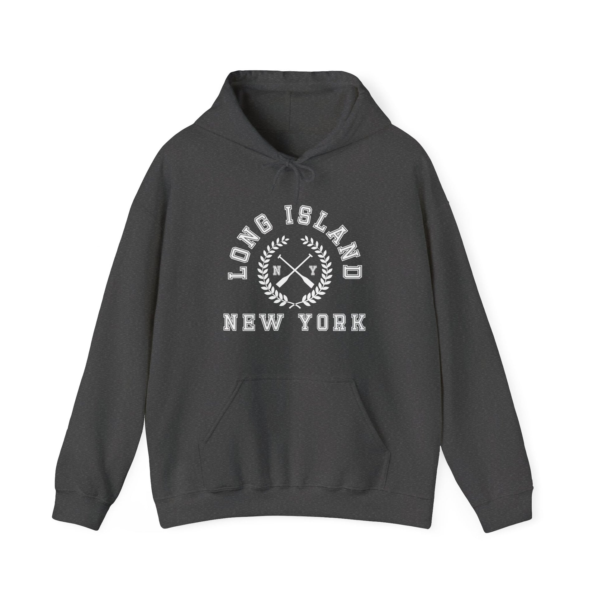 Long Island NY Crossed Oars Unisex Heavy Blend™ Hooded Sweatshirt