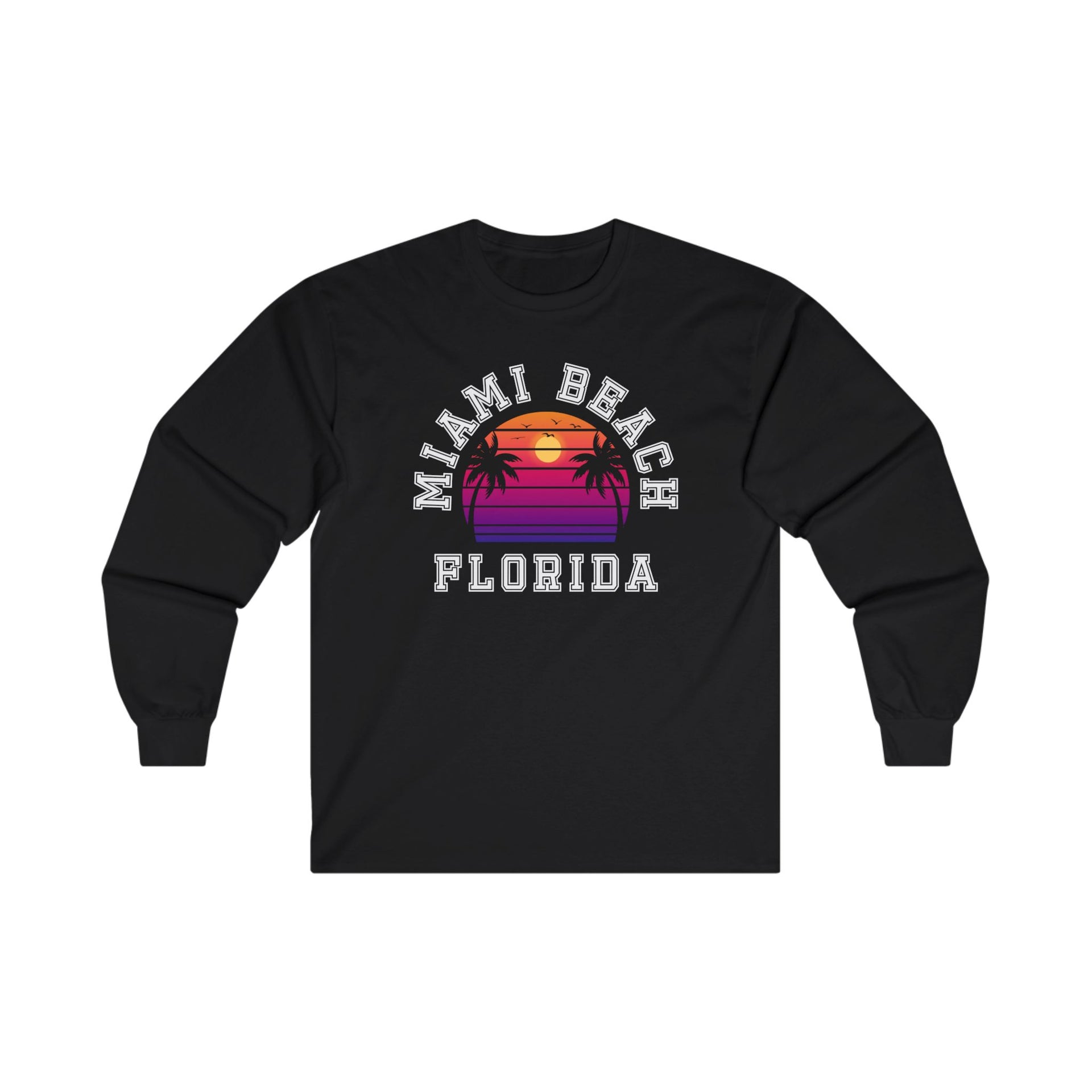 Miami Florida Palms Ultra Cotton Long Sleeve Tee