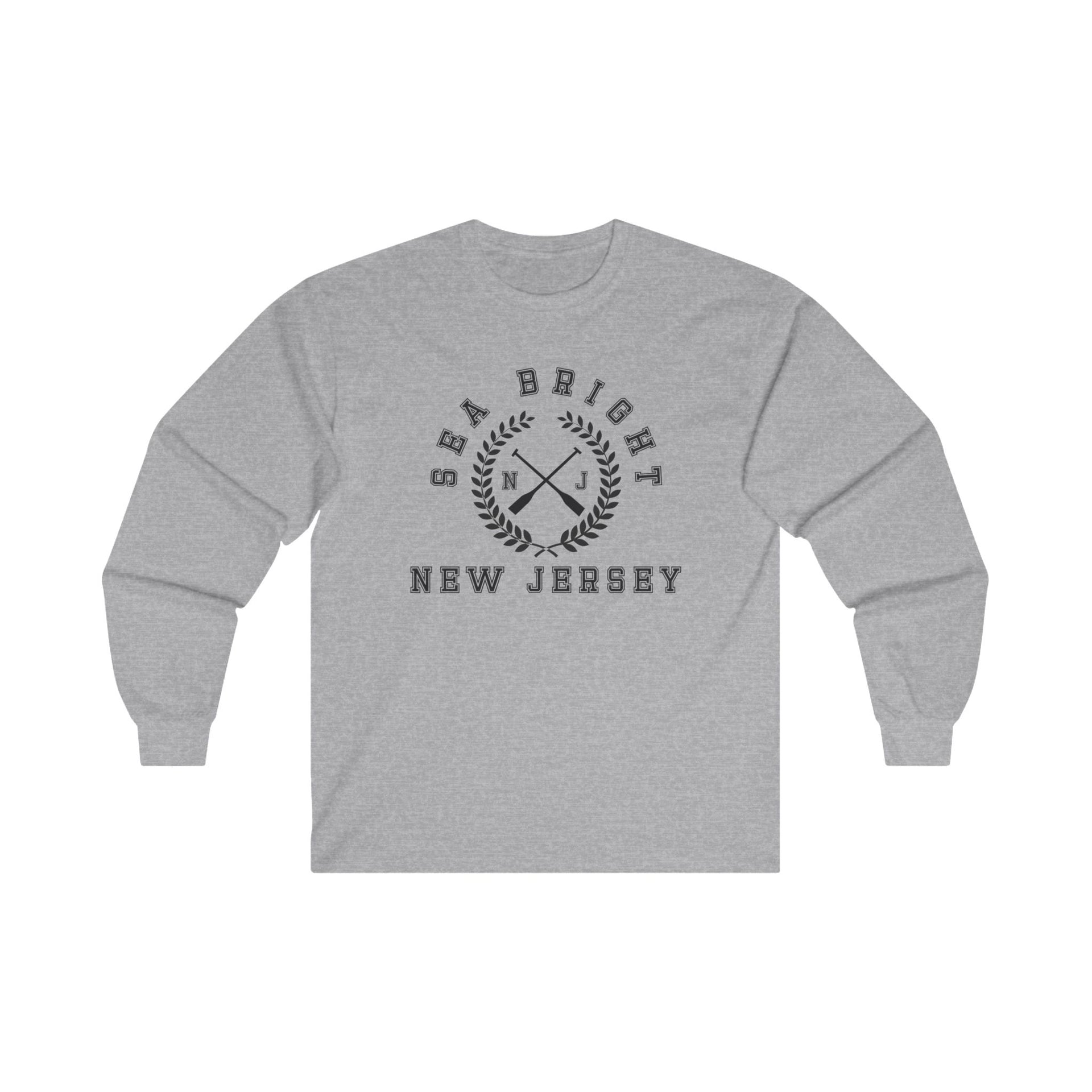 Sea Bright NJ Crossed Oars Ultra Cotton Long Sleeve Tee