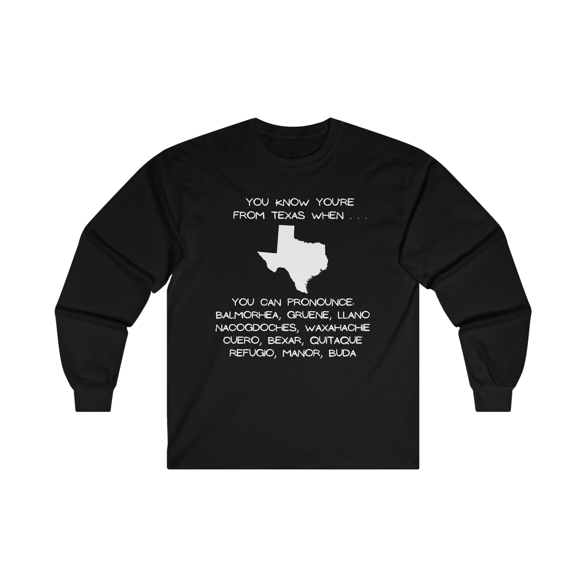 Texas Cities Ultra Cotton Long Sleeve Tee