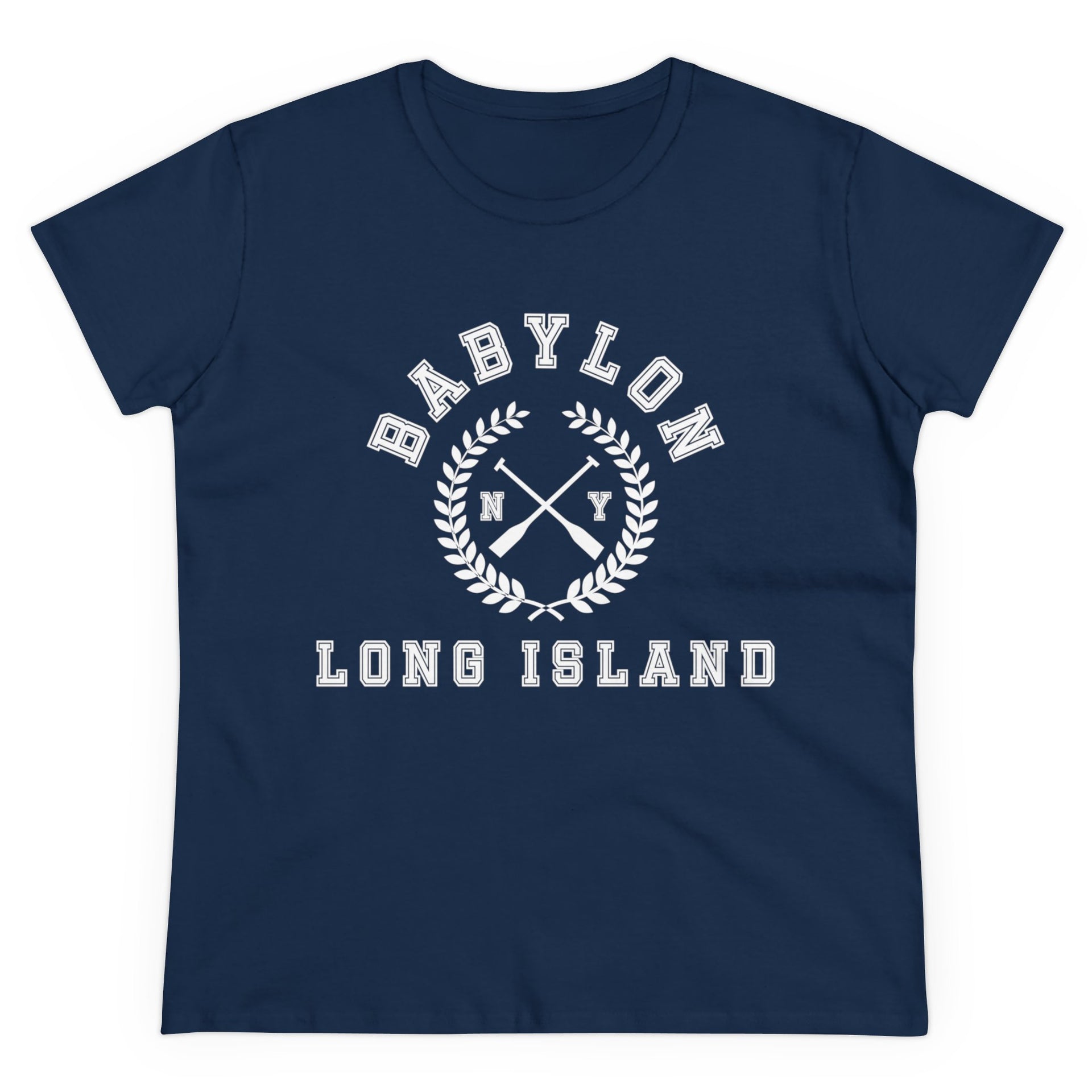 Babylon Long Island Crossed Oars Women's Midweight Cotton Tee