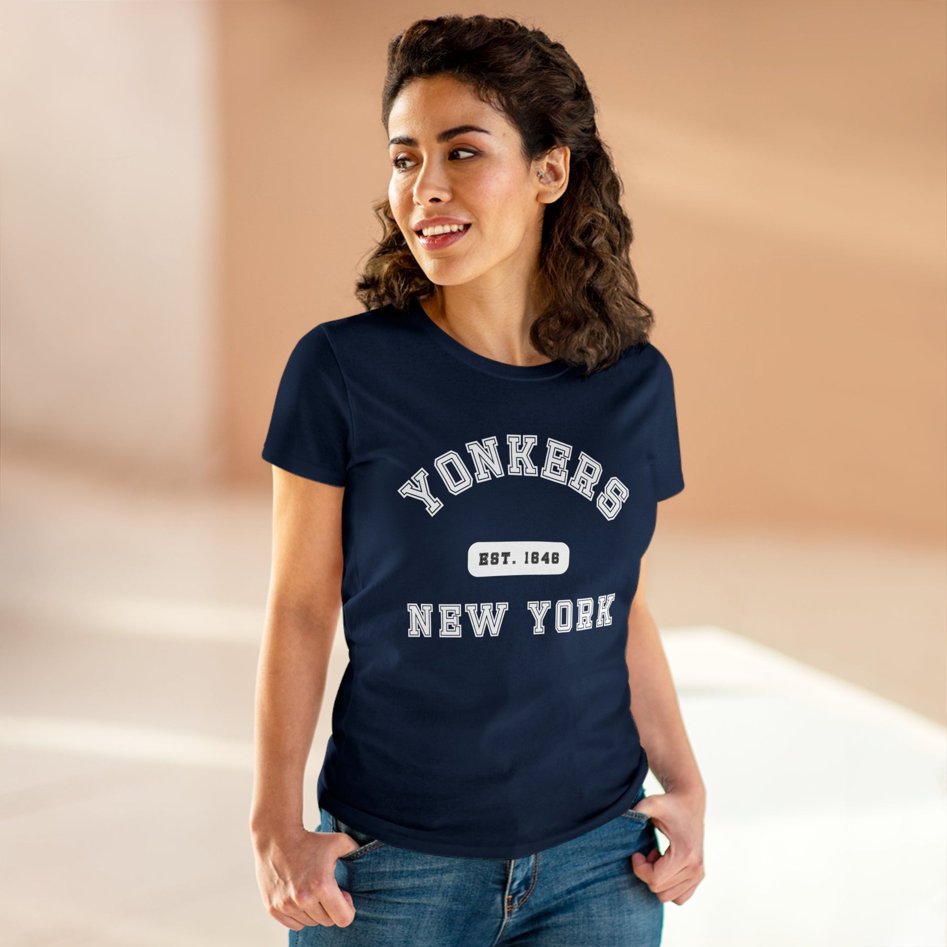 Yonkers New York Women's Midweight Cotton Tee