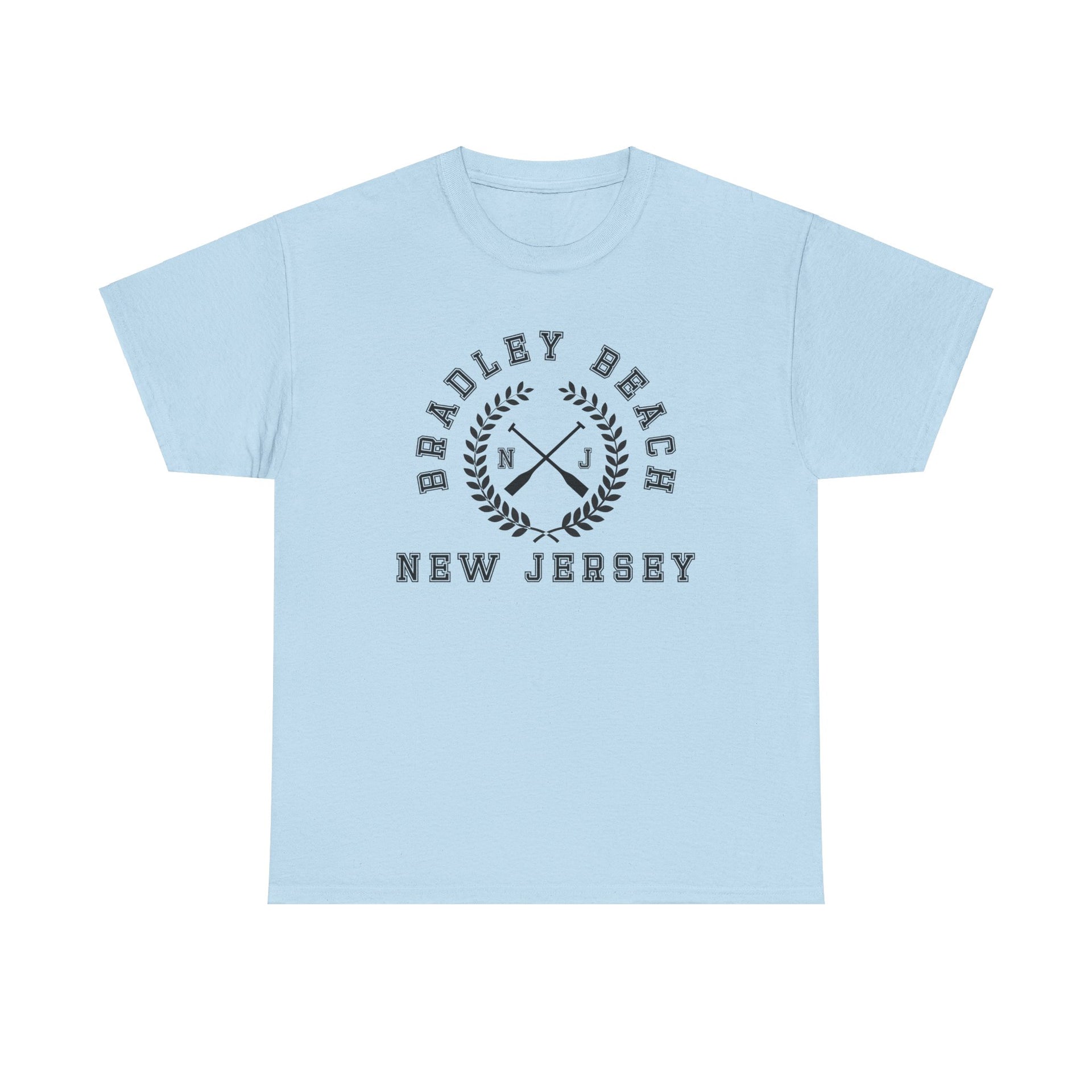 Bradley Beach NJ Crossed Oars Unisex Cotton Tee