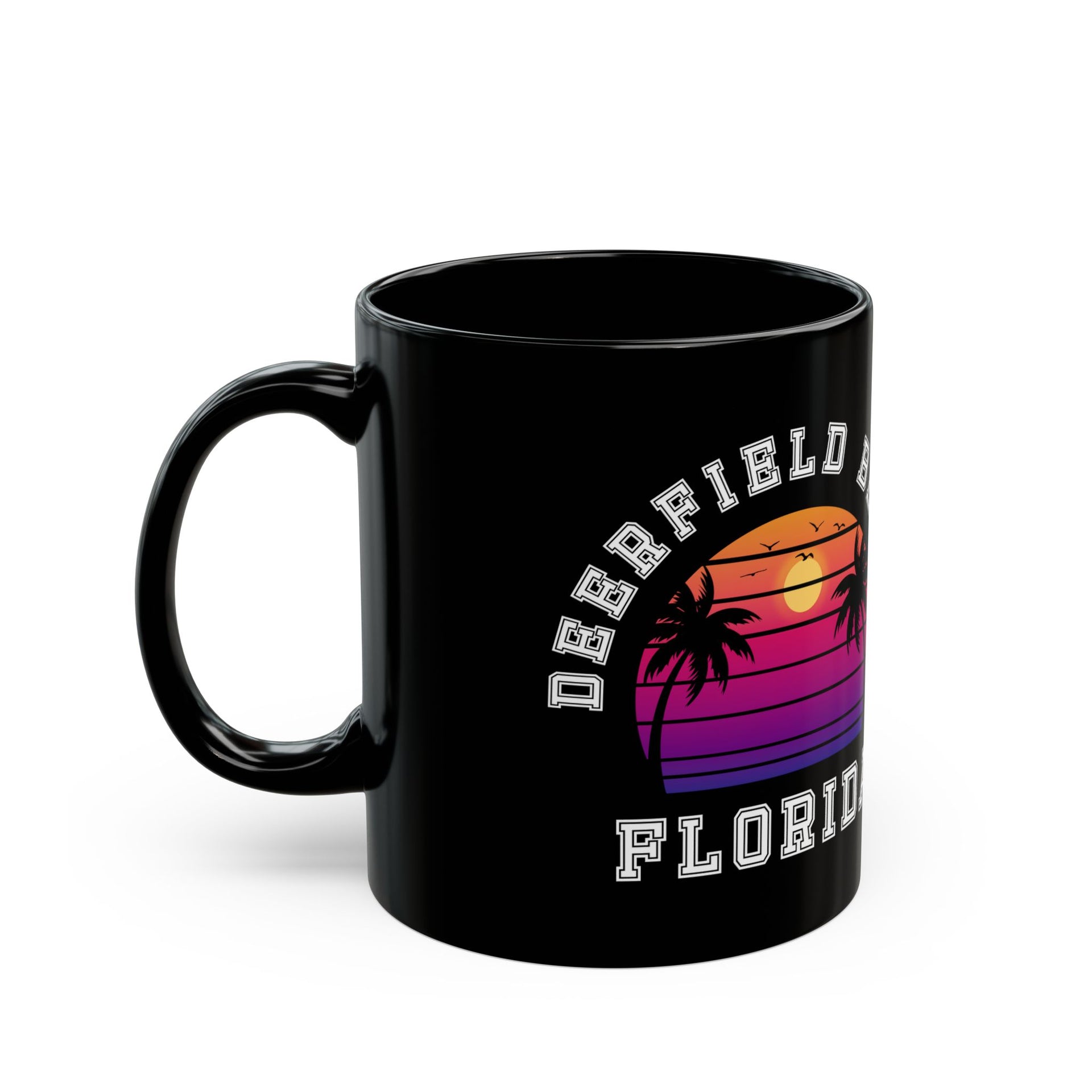 Deerfield Beach Florida Black Mug