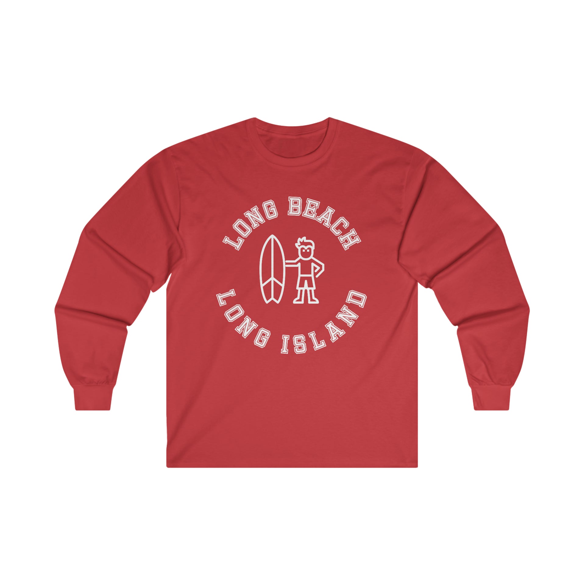 Long Beach Long Island Surfer Ultra Cotton Long Sleeve Tee