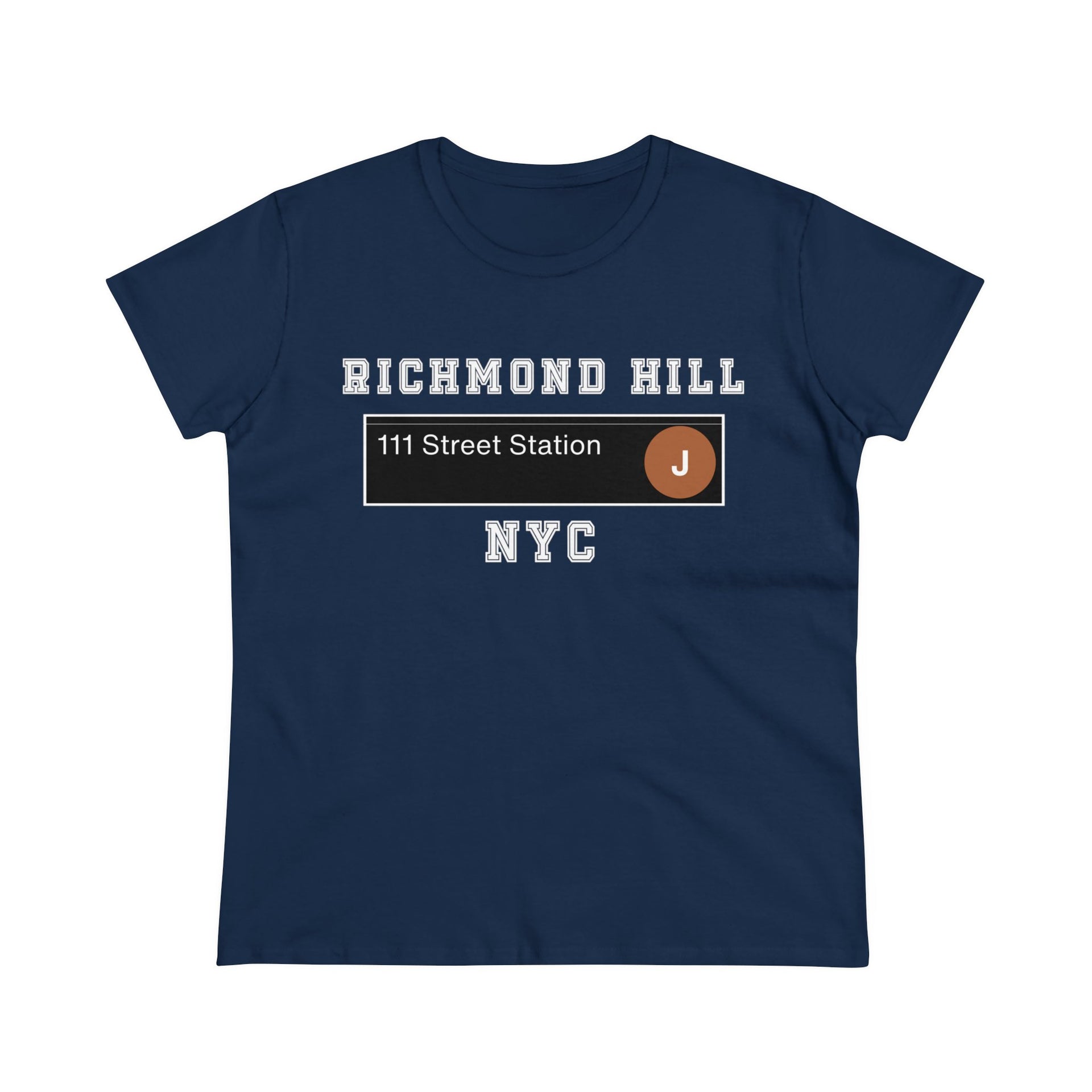 Richmond Hill J Train 111 Street Station Women's Midweight Cotton Tee