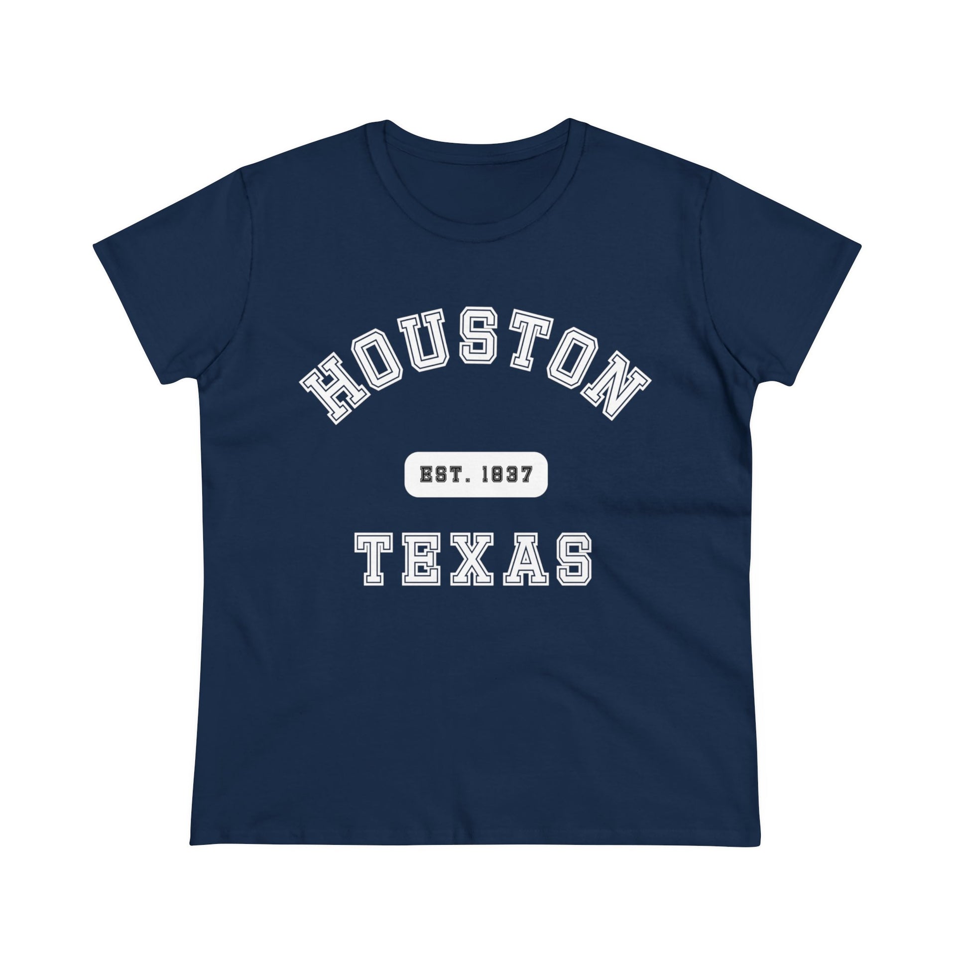 Houston Texas Women's Midweight Cotton Tee