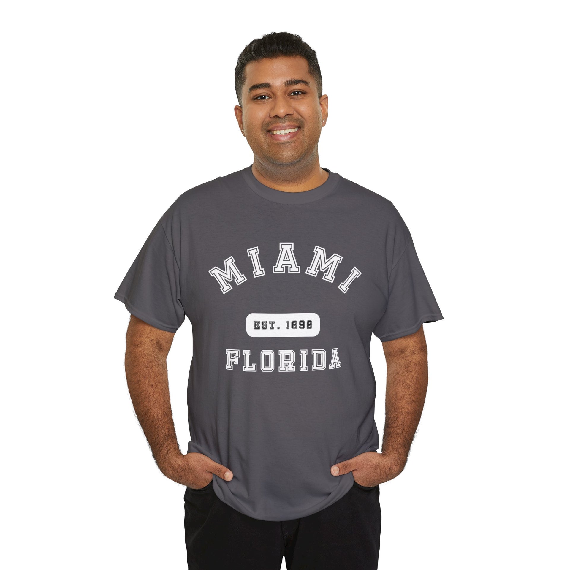 Miami Florida Established Unisex Cotton Tee