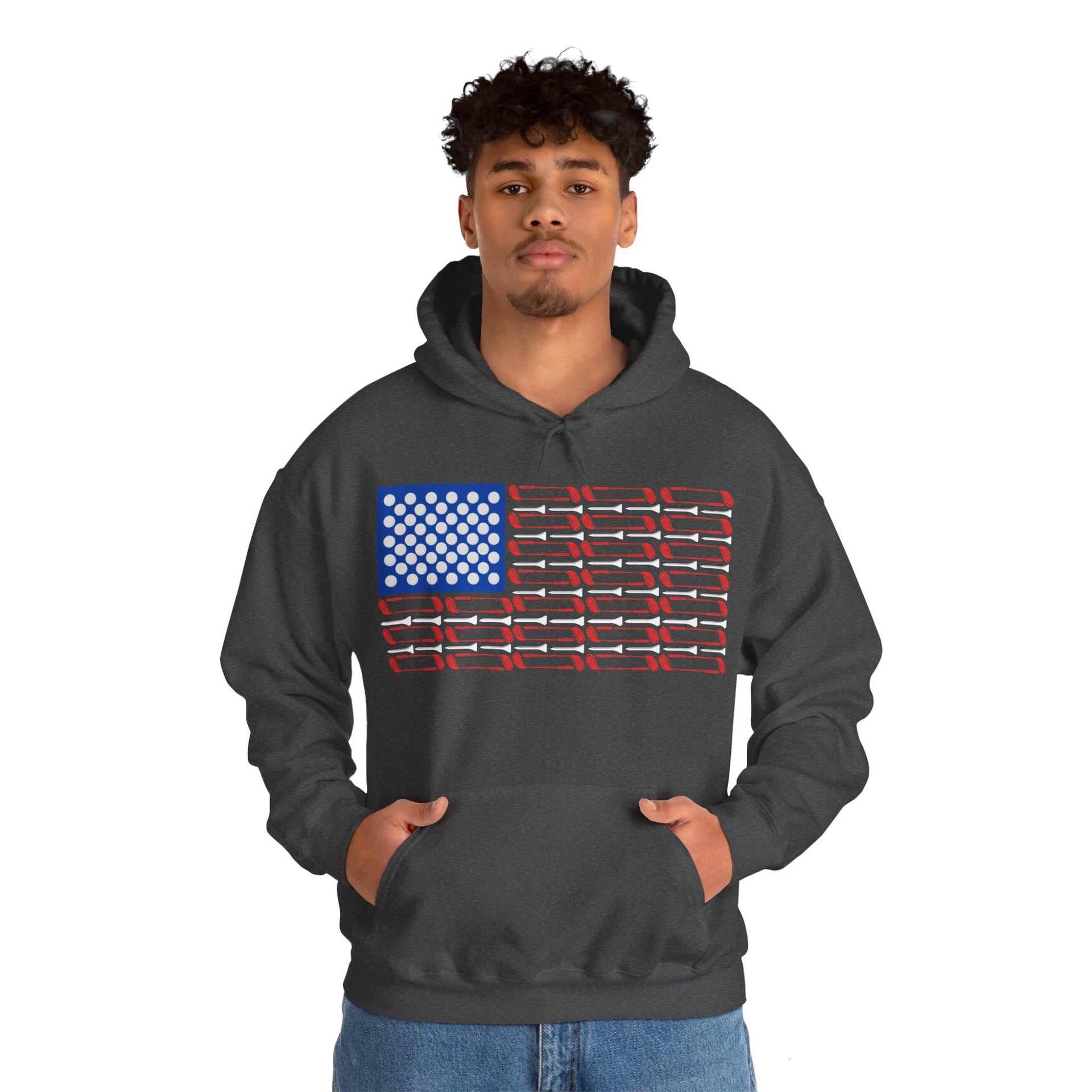 American Flag Golf Unisex Heavy Blend™ Hooded Sweatshirt