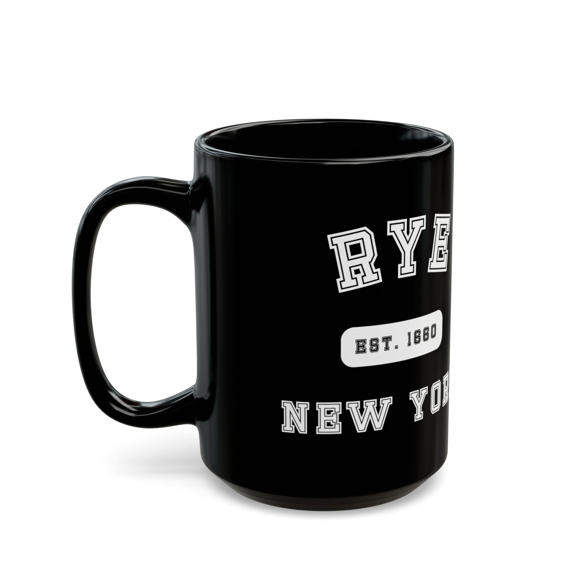 Rye NY Black Mug