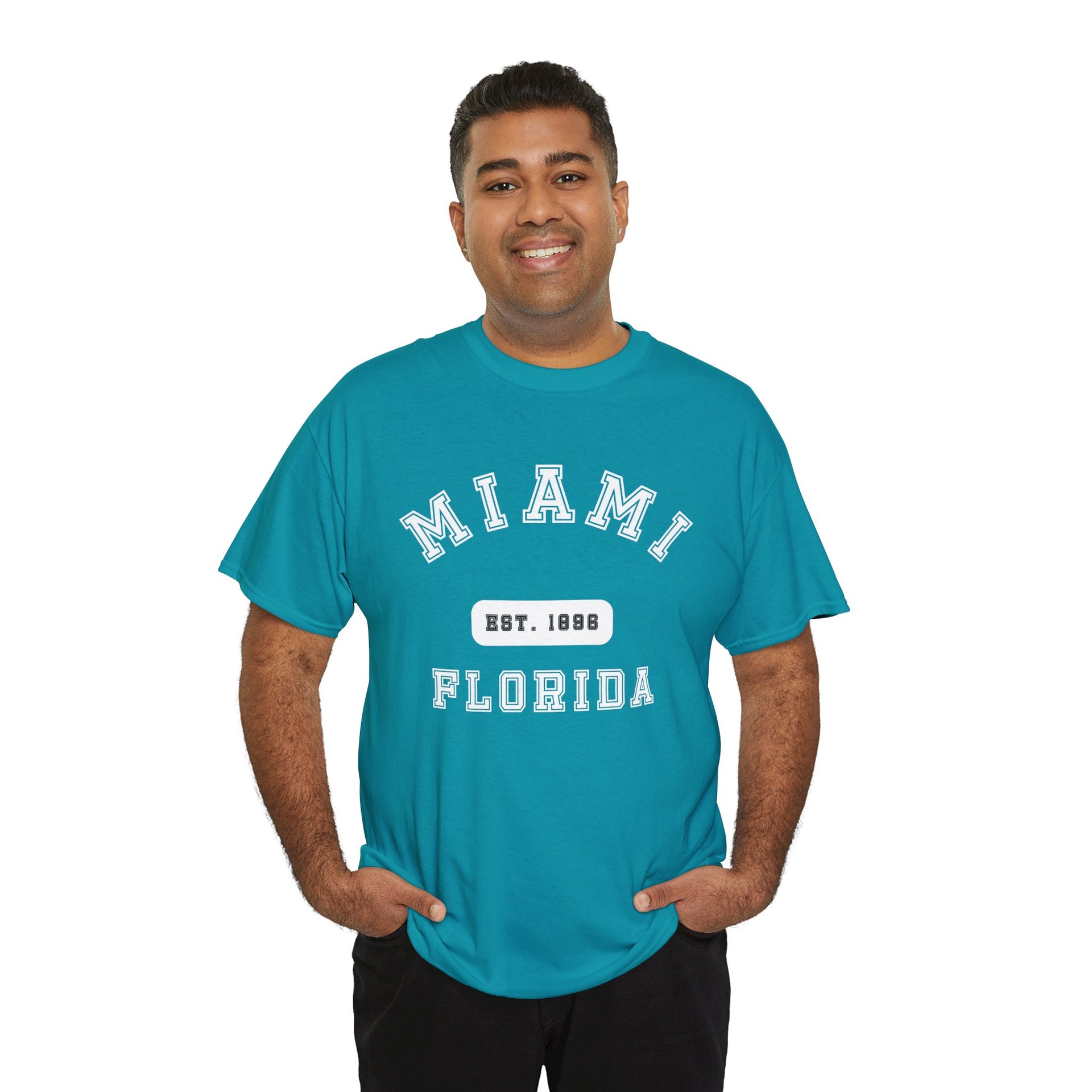 Miami Florida Established Unisex Cotton Tee