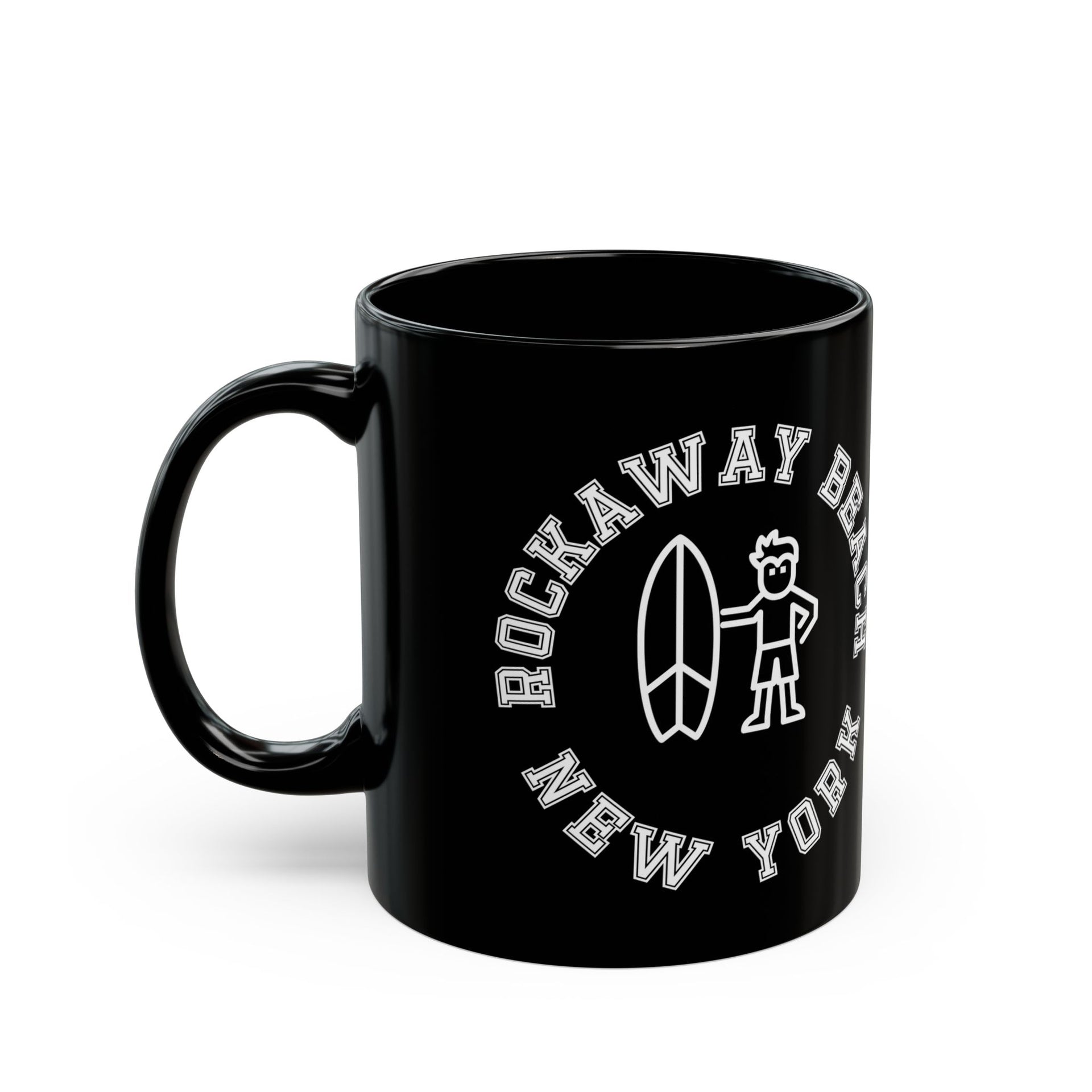 Rockaway Beach NYC Black Mug