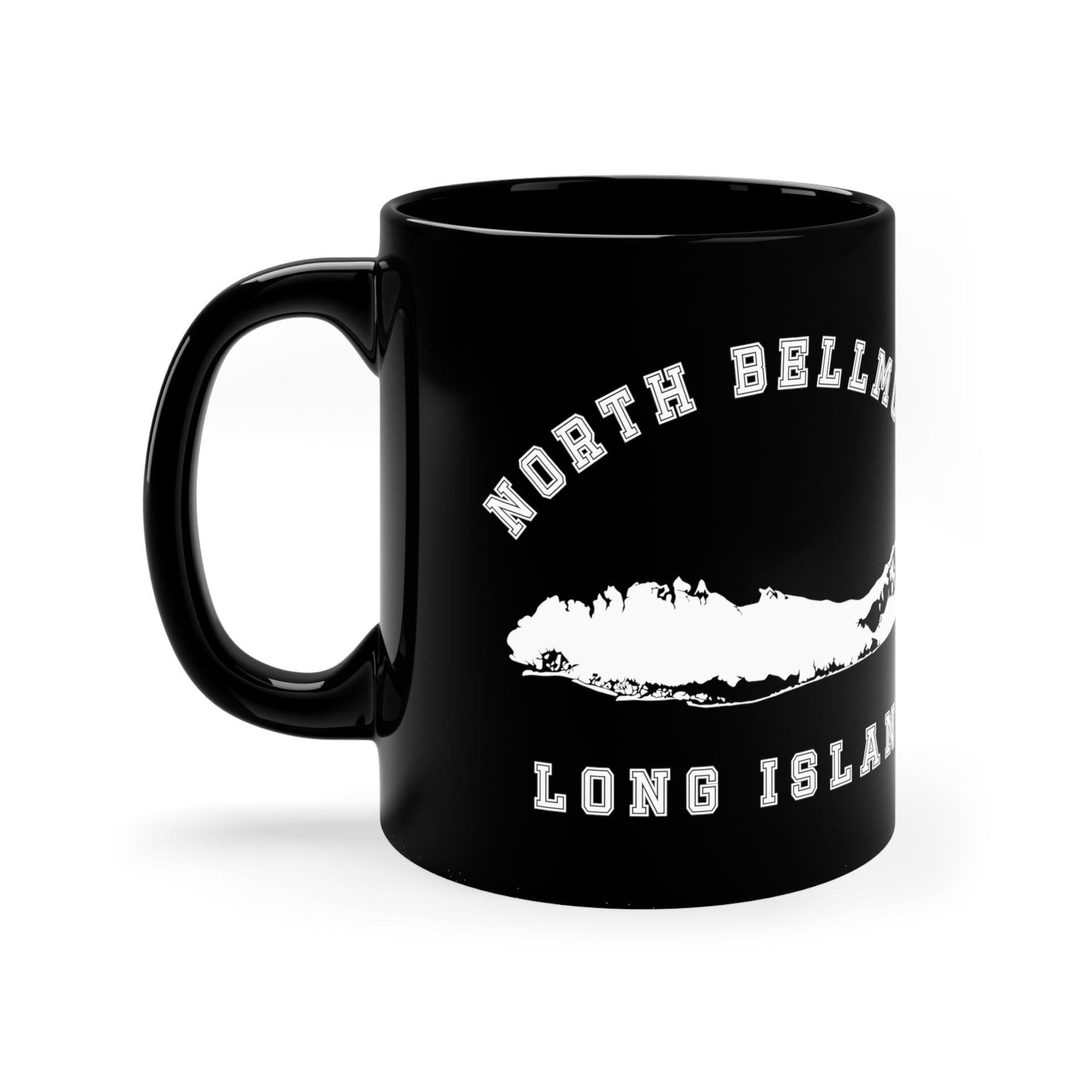 North Bellmore Long Island 11oz Black Mug