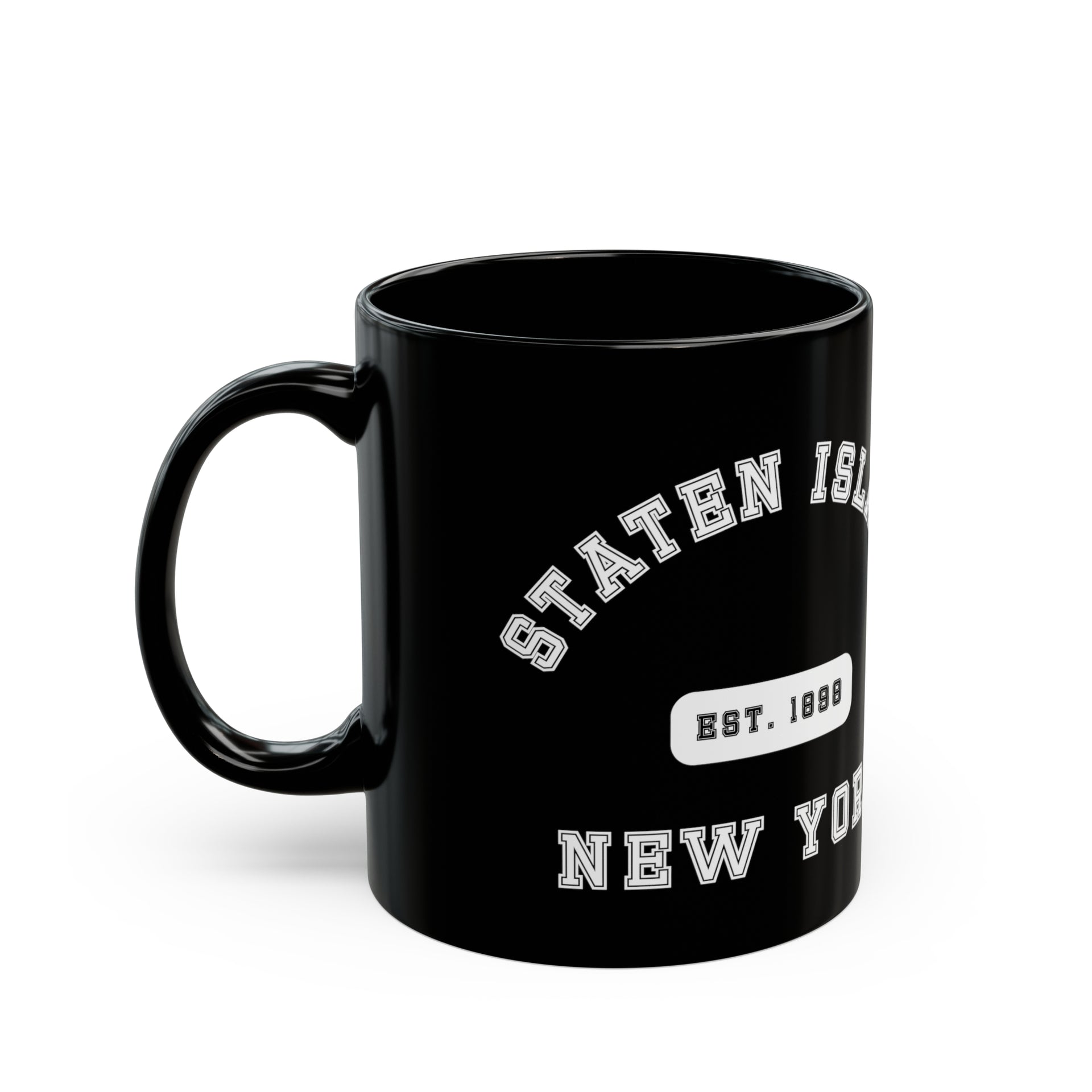 Staten Island Black Mug