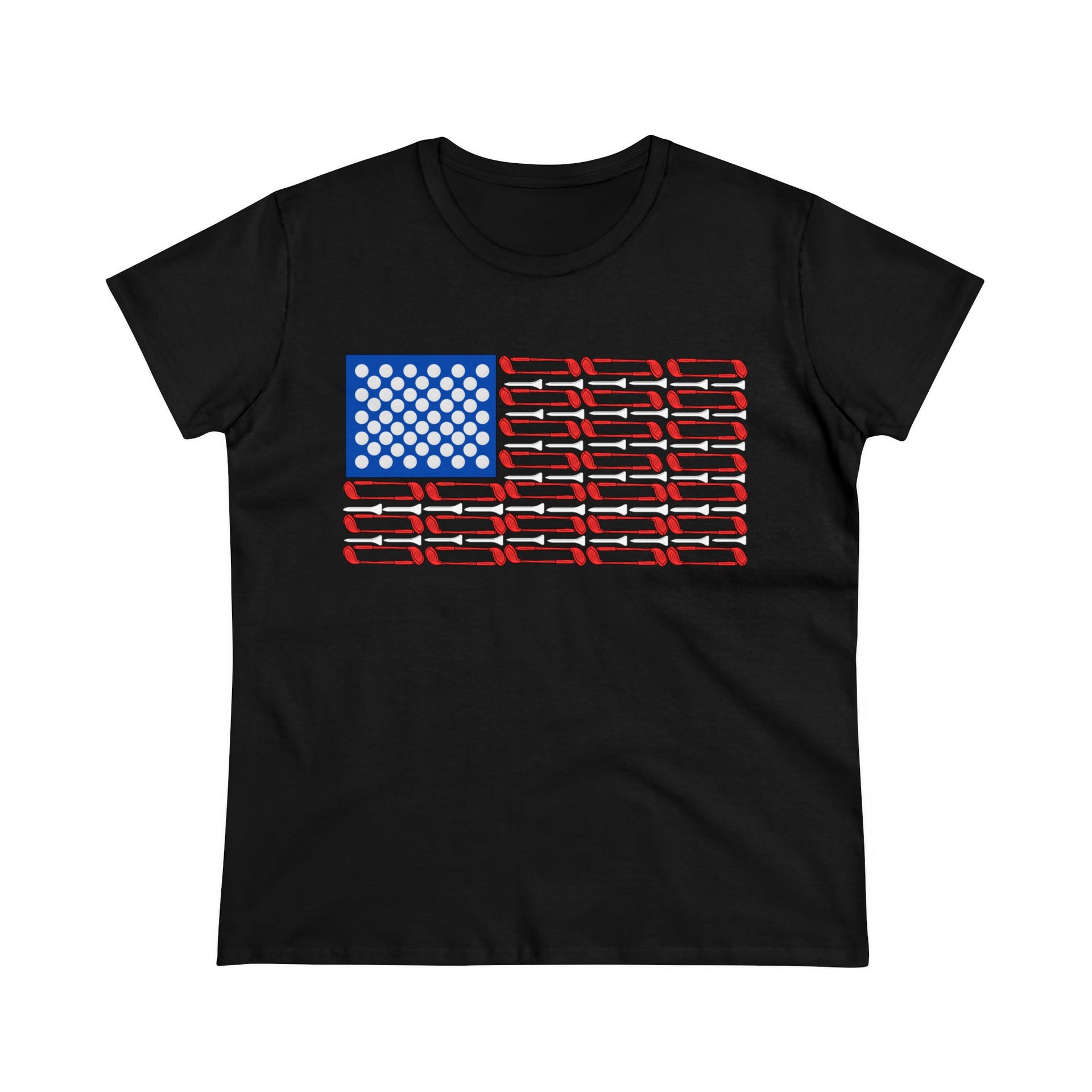 American Flag Golf Women's Midweight Cotton Tee