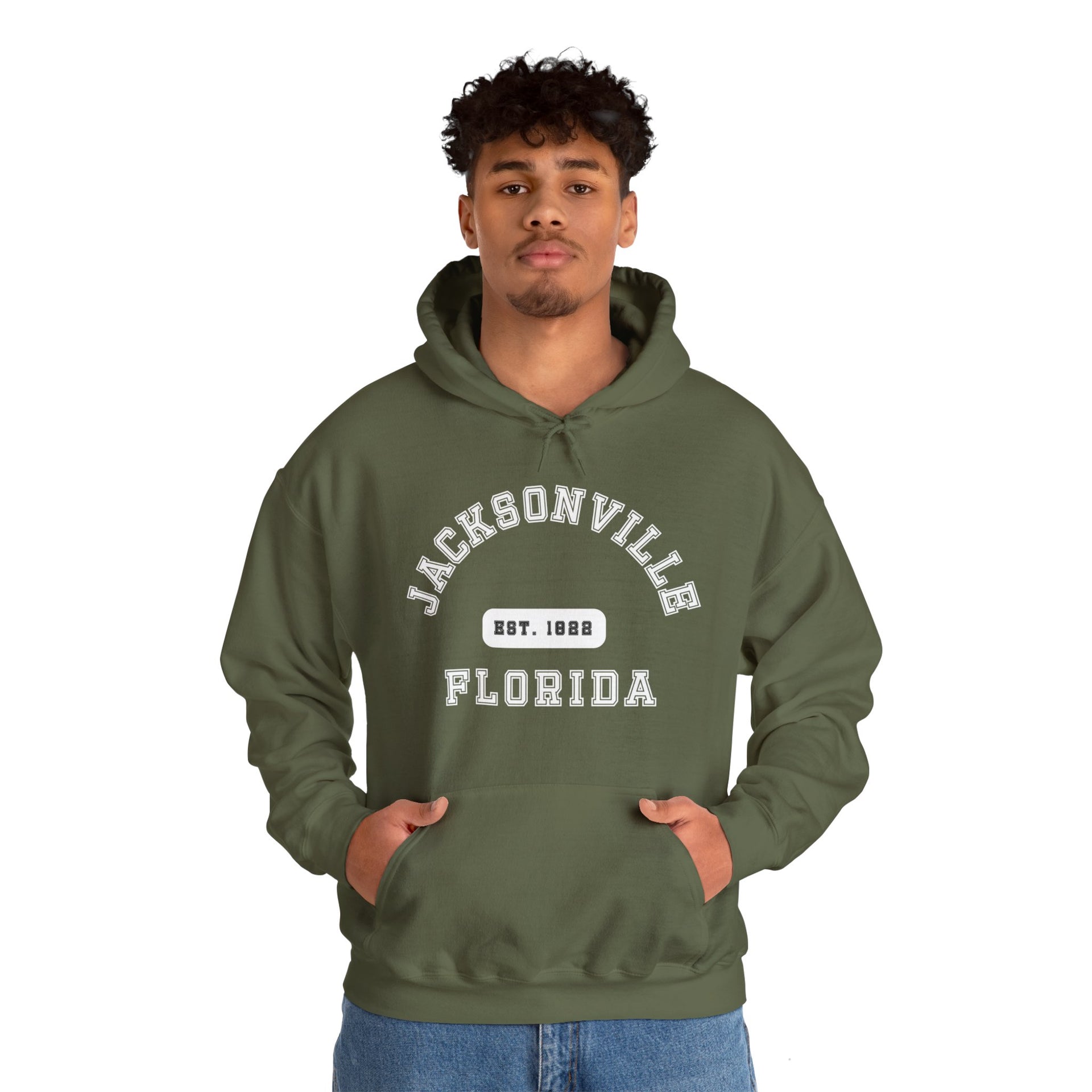 Jacksonville Florida Established Unisex Heavy Blend™ Hooded Sweatshirt