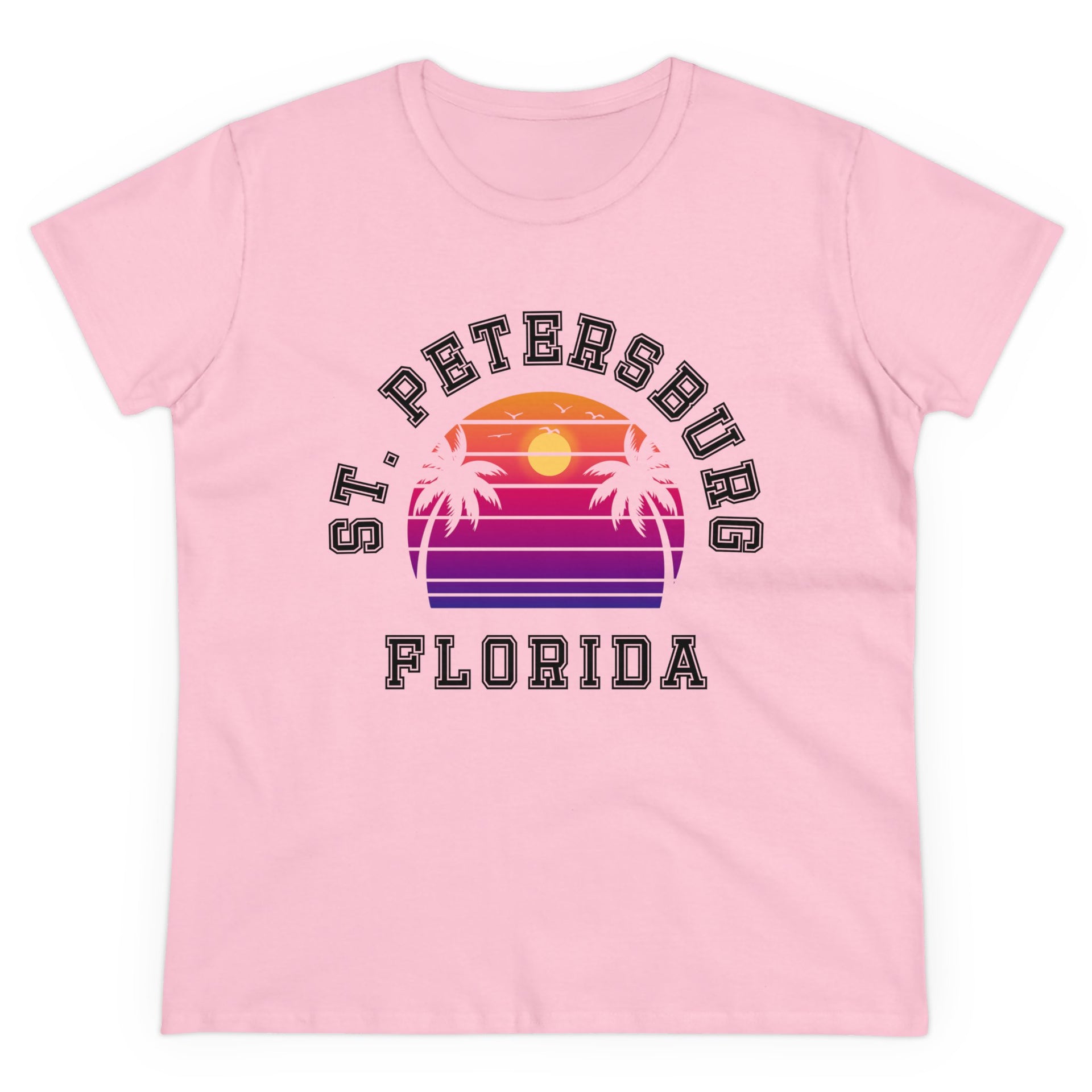 St. Petersburg Florida Palms Women's Midweight Cotton Tee