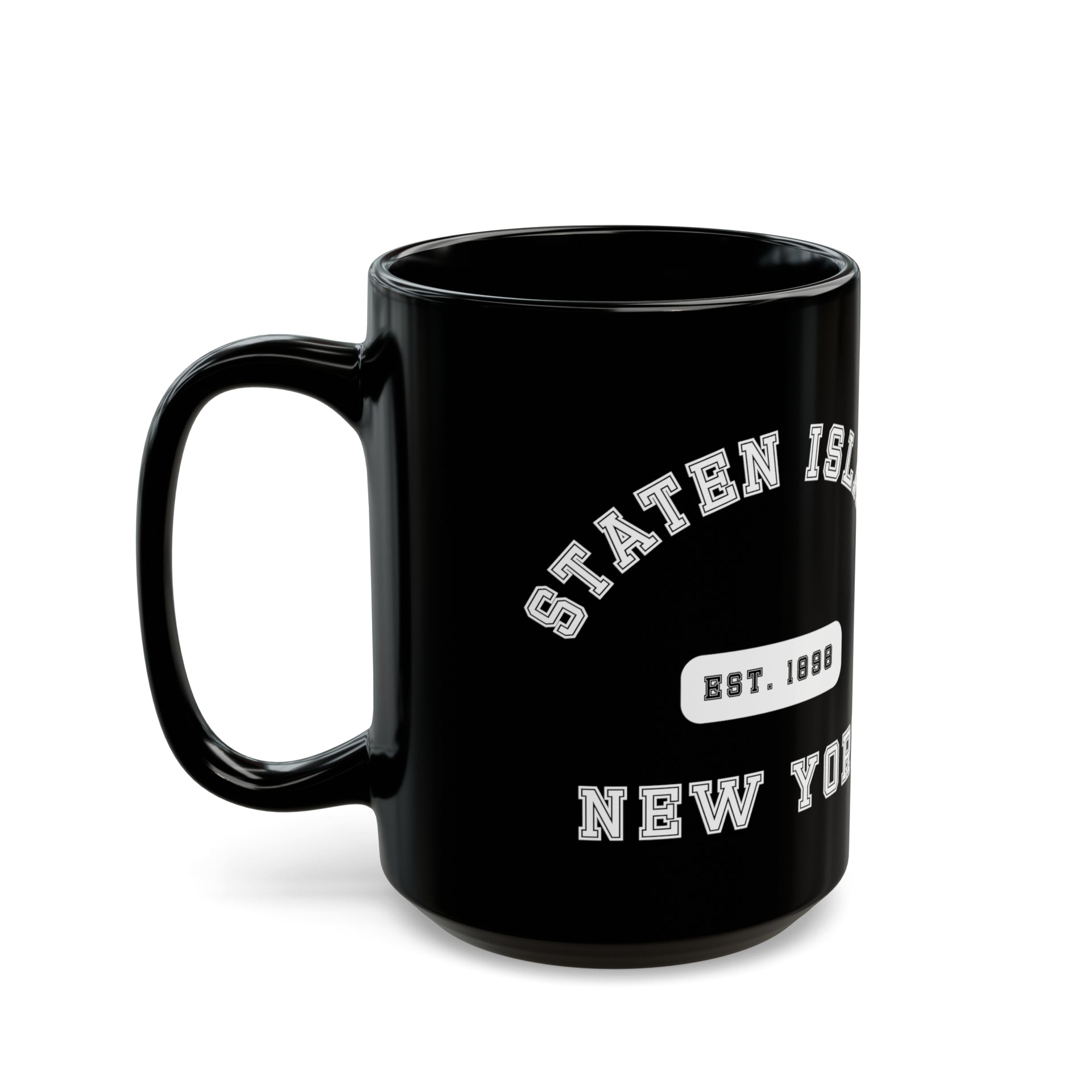 Staten Island Black Mug