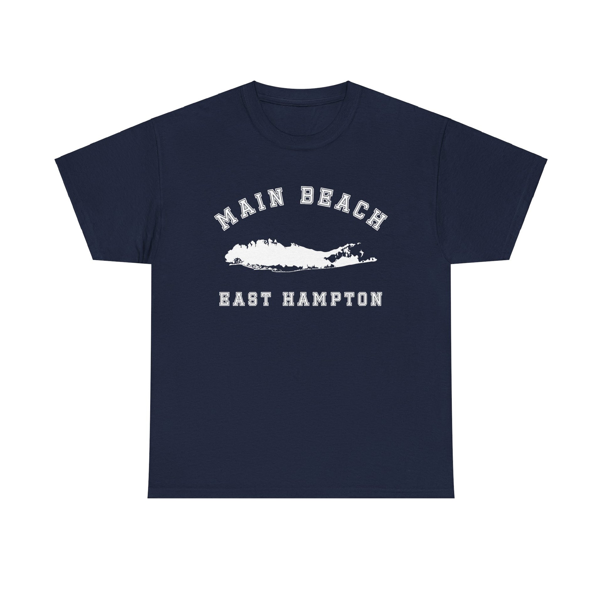 Main Beach East Hampton Map Unisex Cotton Tee