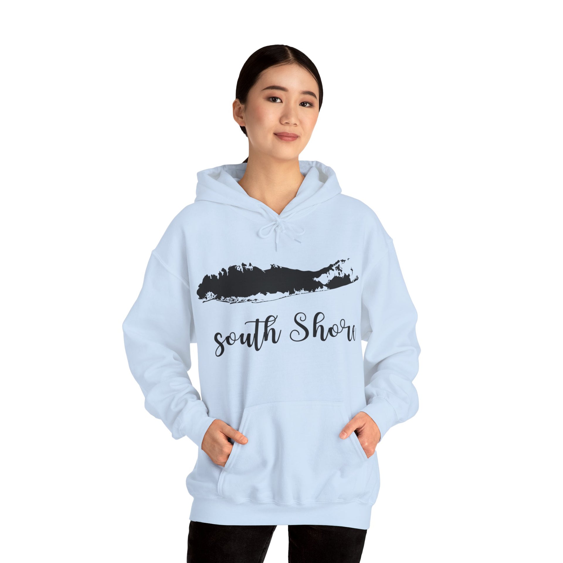 South Shore (Script) Long Island  Unisex Heavy Blend™ Hooded Sweatshirt