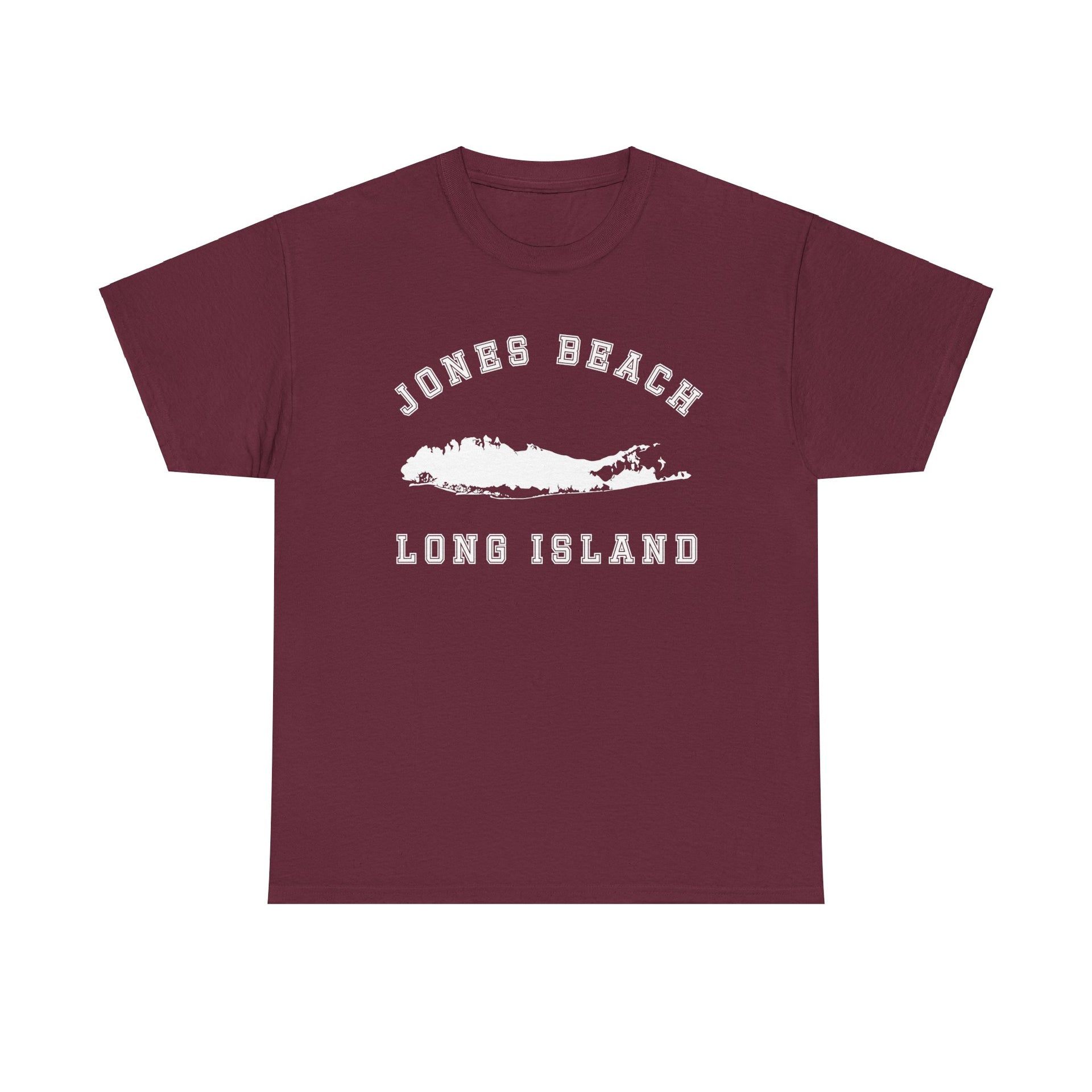 Jones Beach Long Island Map Unisex Cotton Tee