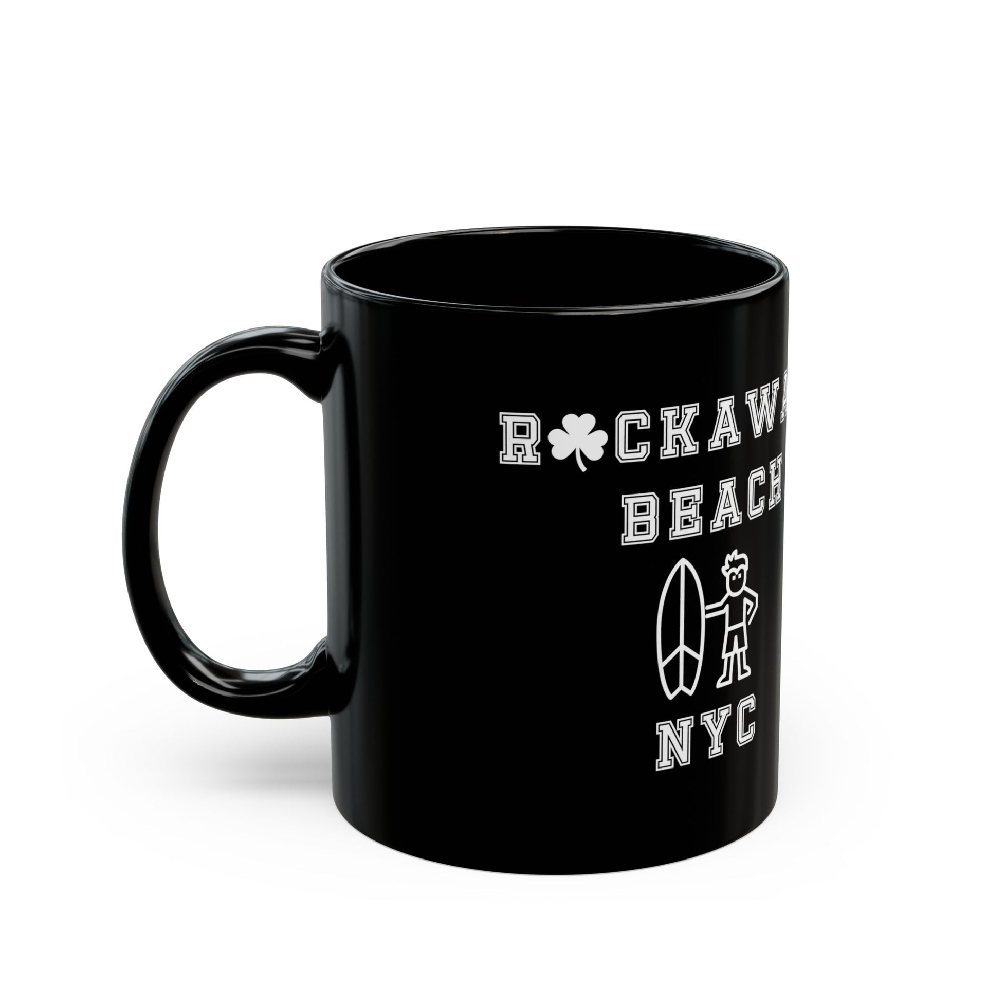 Rockaway Beach NYC St. Patrick’s Black Mug