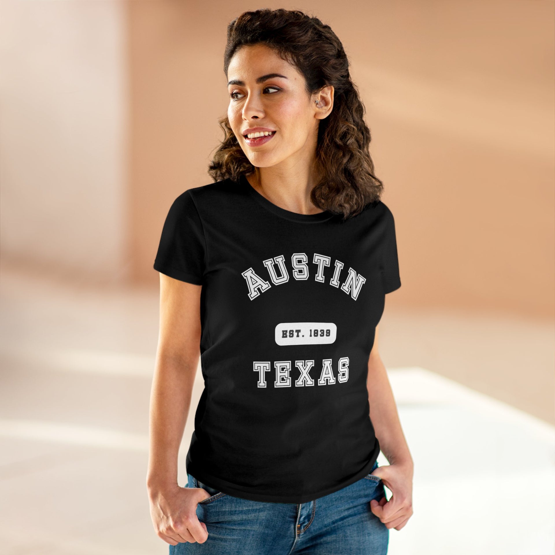 Austin Texas Women's Midweight Cotton Tee