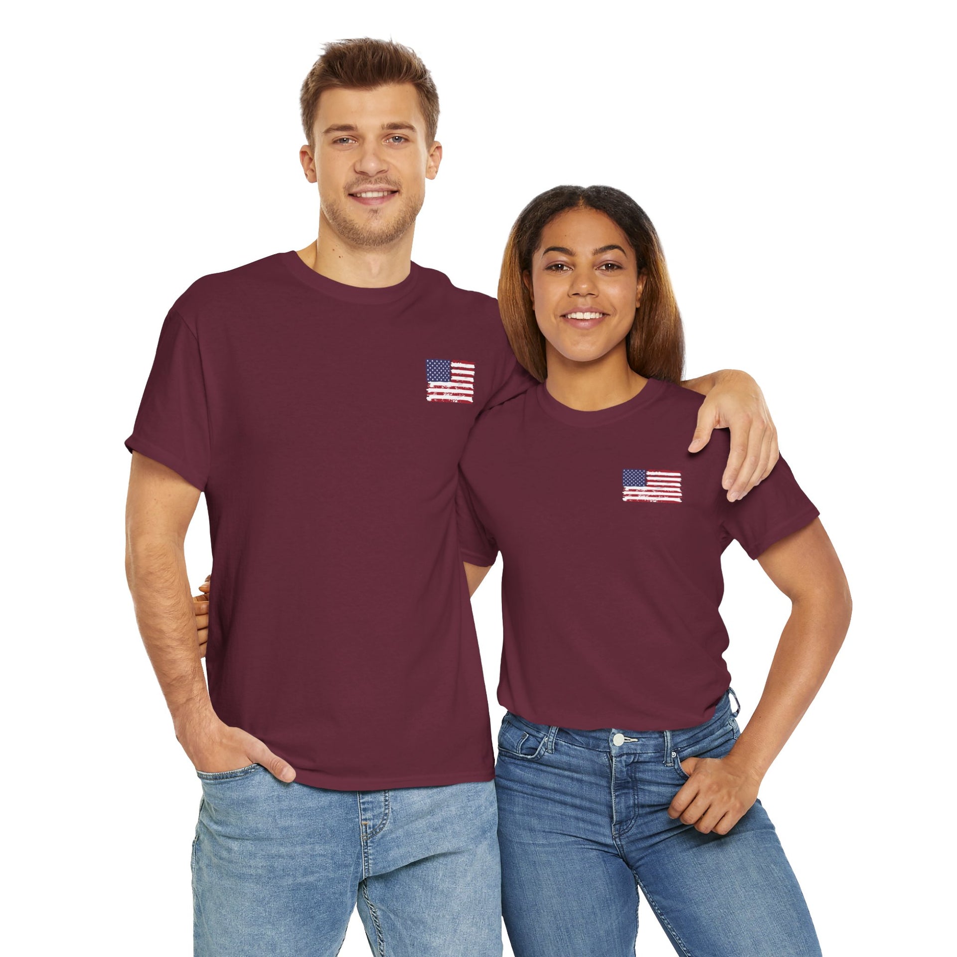 American Flag Unisex Cotton Tee