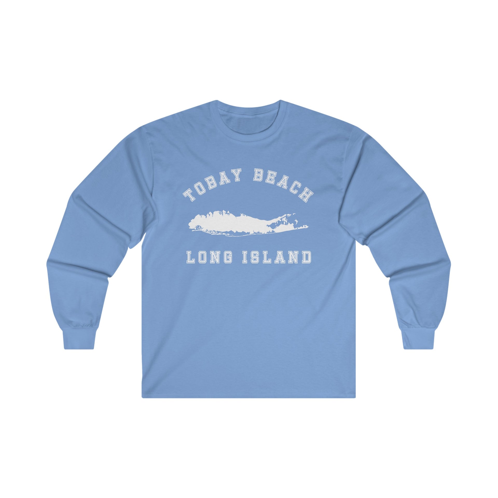 Tobay Beach Long Island Map Ultra Cotton Long Sleeve Tee